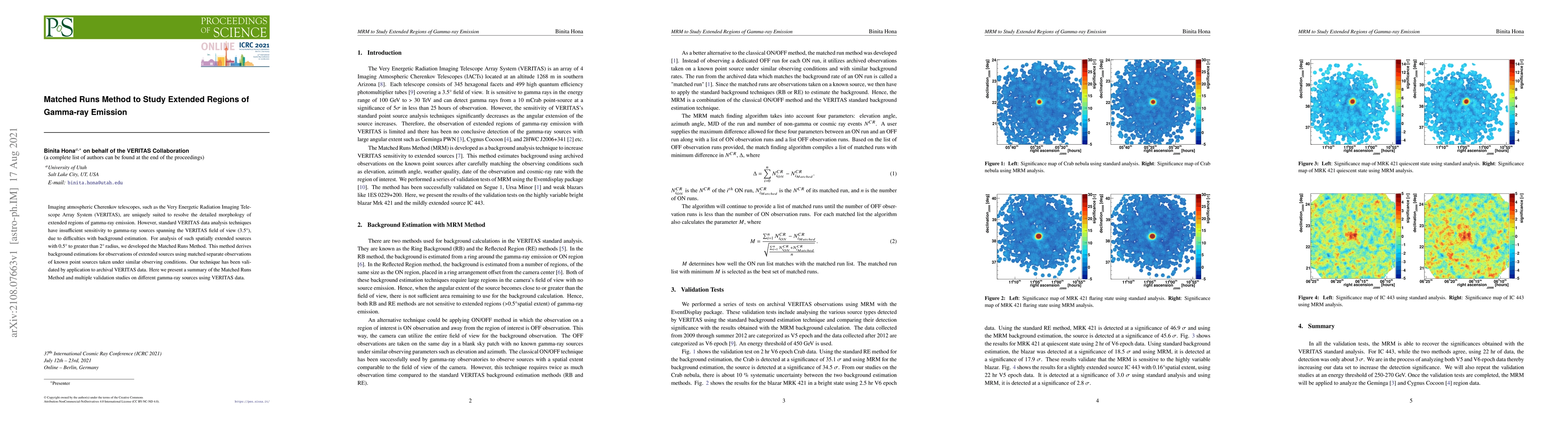 Thumbnail for Matched Runs Method to Study Extended Regions of Gamma-ray Emission