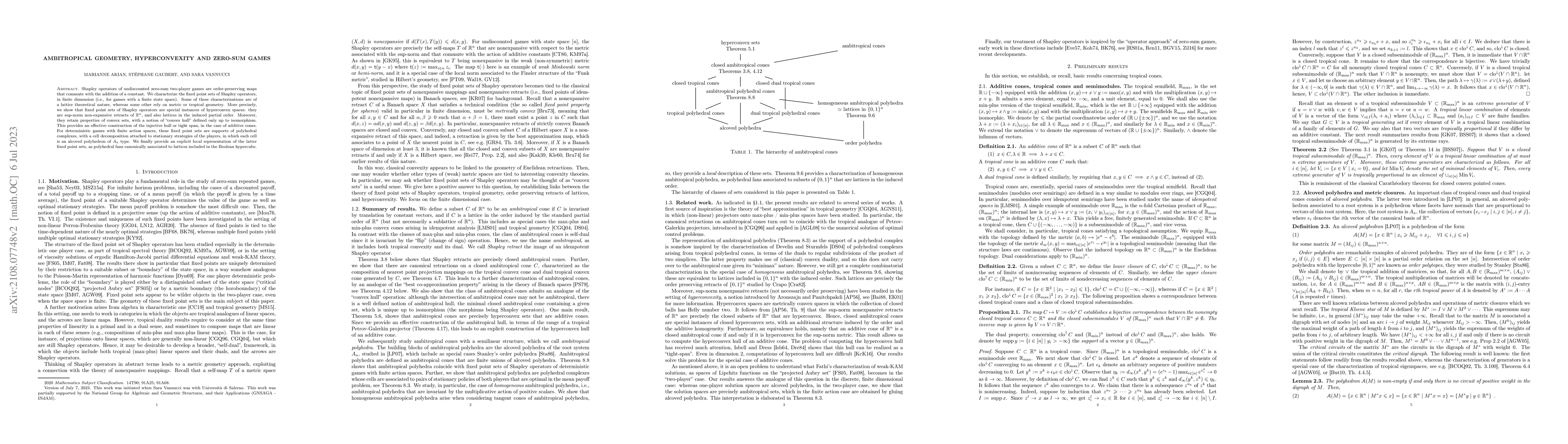 Thumbnail for Ambitropical geometry, hyperconvexity and zero-sum games