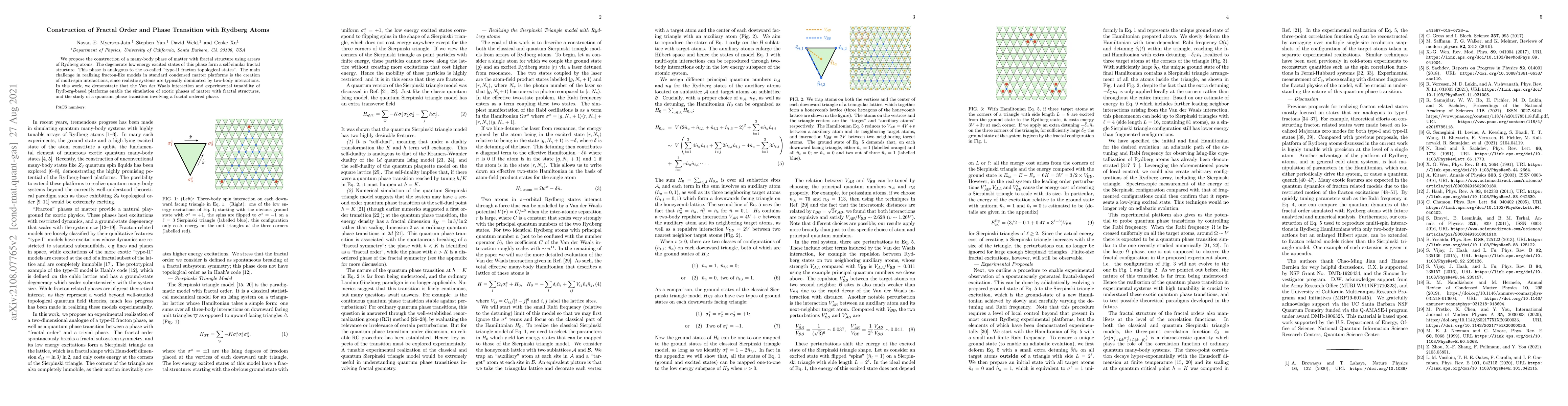 Thumbnail for Construction of Fractal Order and Phase Transition with Rydberg Atoms