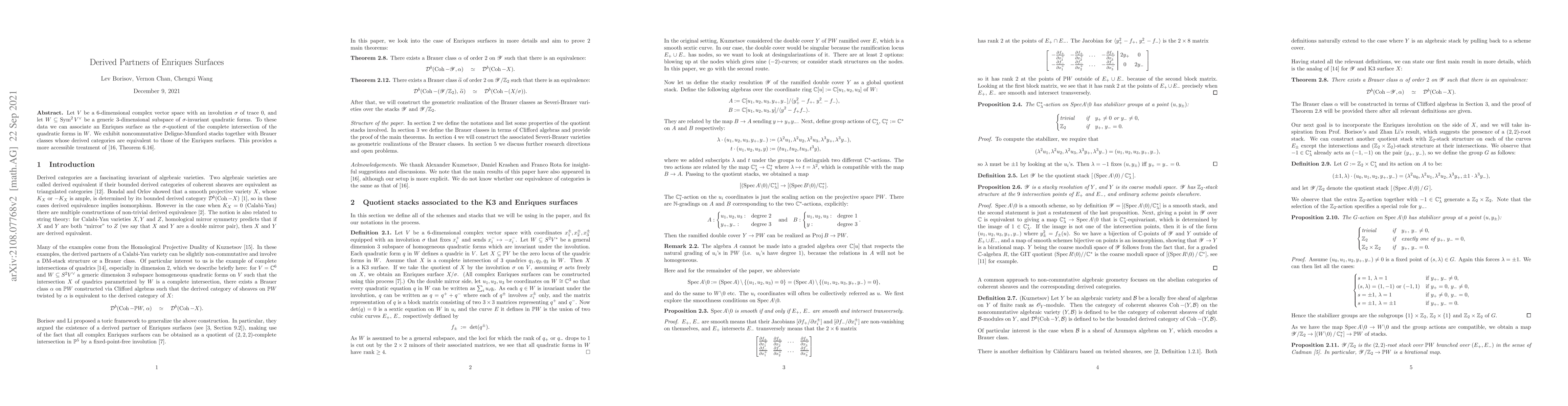 Thumbnail for Derived Partners of Enriques Surfaces