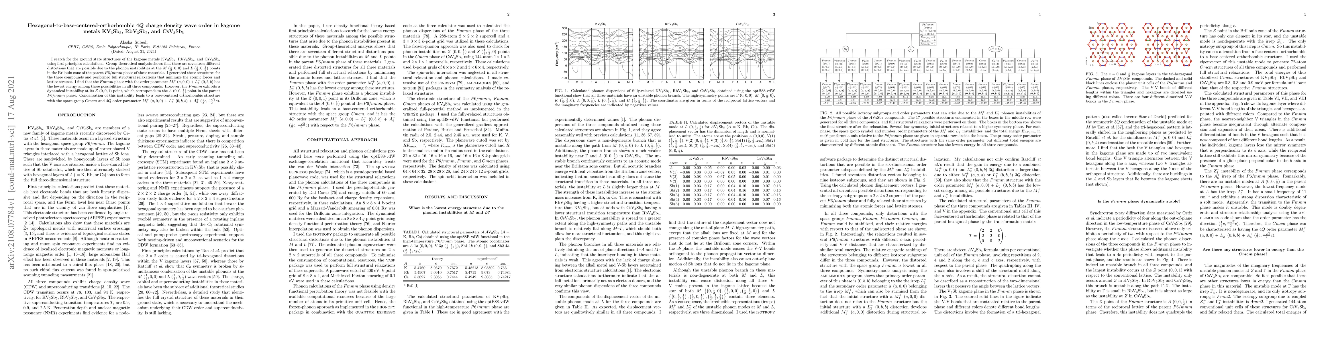 Thumbnail for Hexagonal-to-base-centered-orthorhombic $4Q$ charge density wave order
  in kagome metals KV$_3$Sb$_5$, RbV$_3$Sb$_5$, and CsV$_3$Sb$_5$