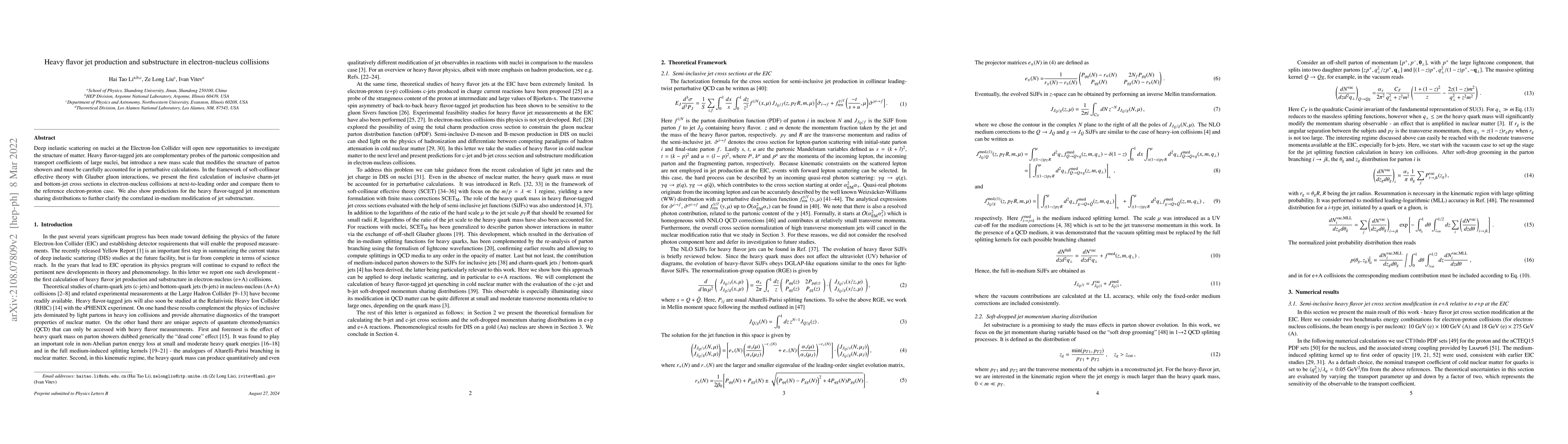 Thumbnail for Heavy flavor jet production and substructure in electron-nucleus
  collisions