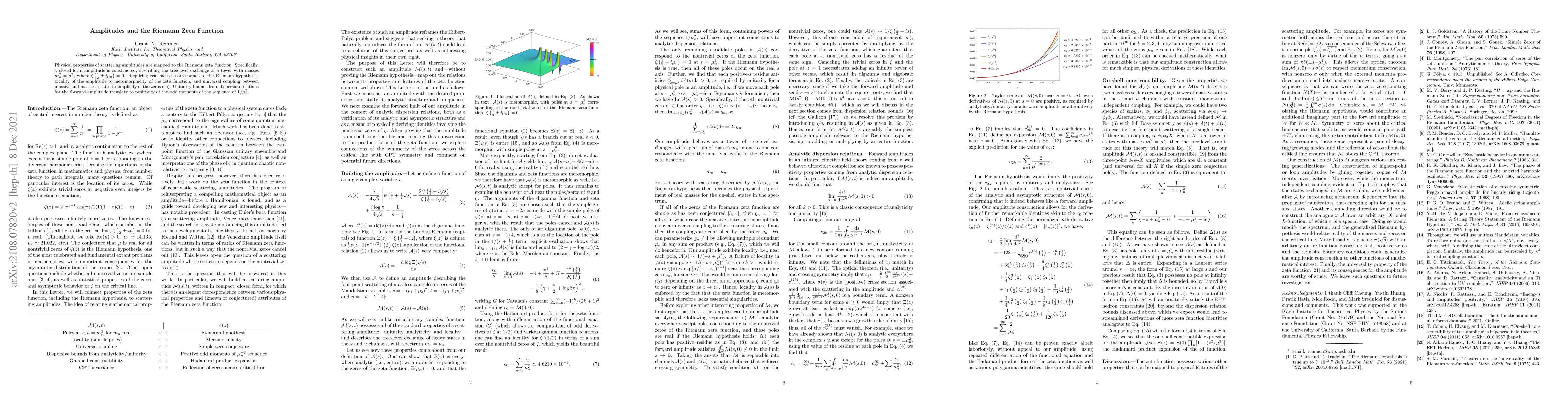 Thumbnail for Amplitudes and the Riemann Zeta Function