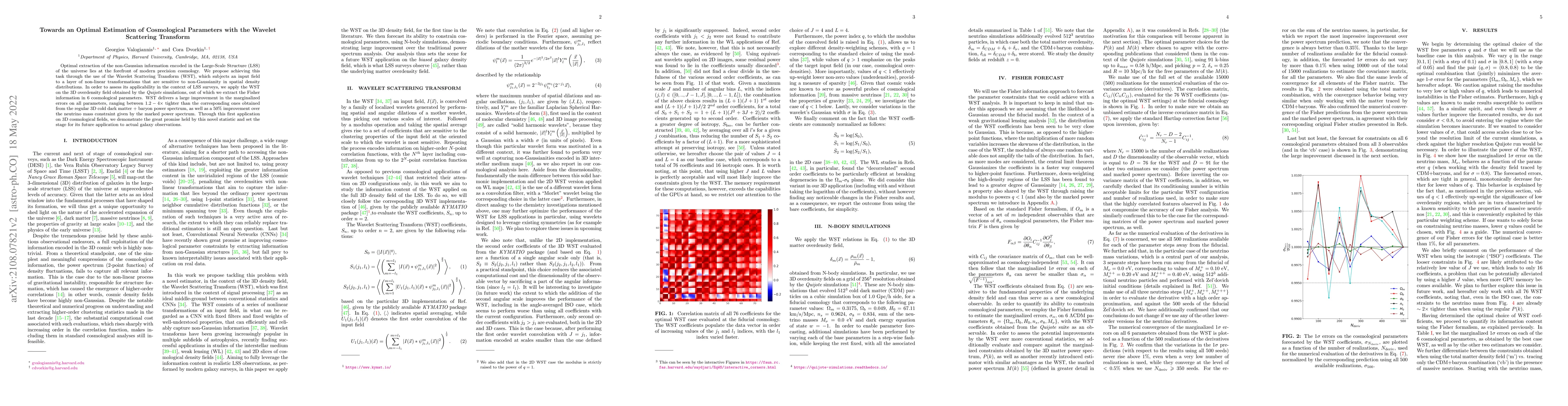 Thumbnail for Towards an Optimal Estimation of Cosmological Parameters with the
  Wavelet Scattering Transform