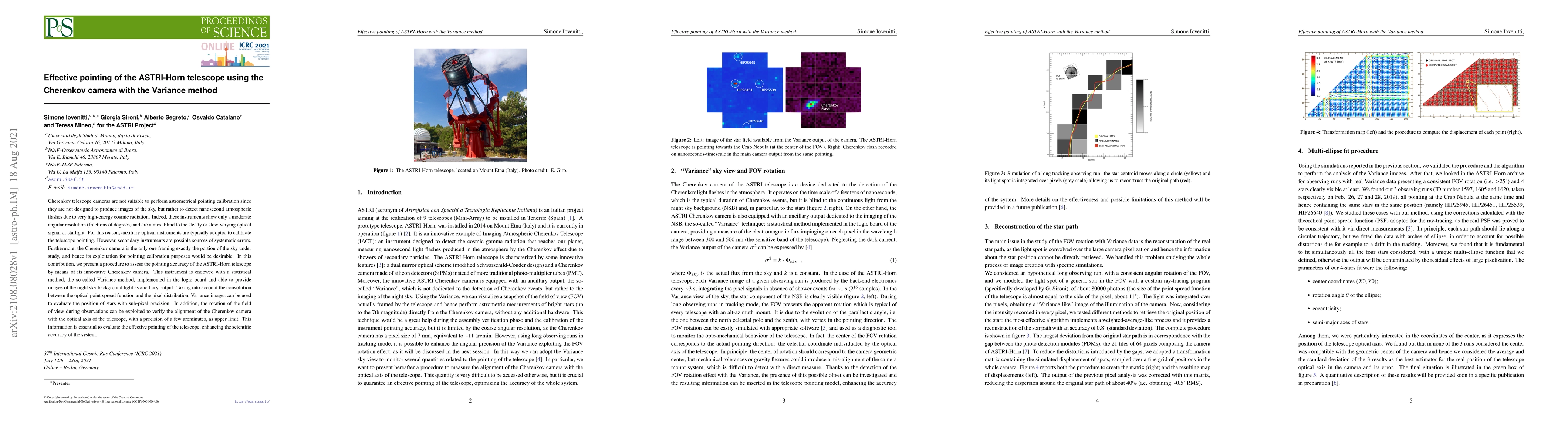 Thumbnail for Effective pointing of the ASTRI-Horn telescope using the Cherenkov
  camera with the Variance method