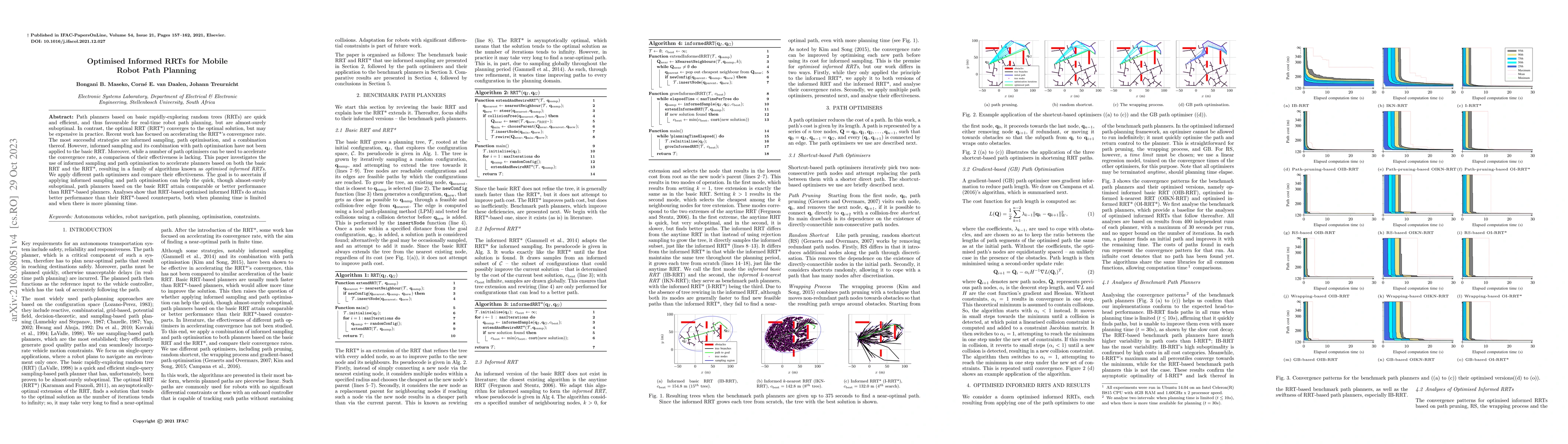 Thumbnail for Optimised Informed RRTs for Mobile Robot Path Planning