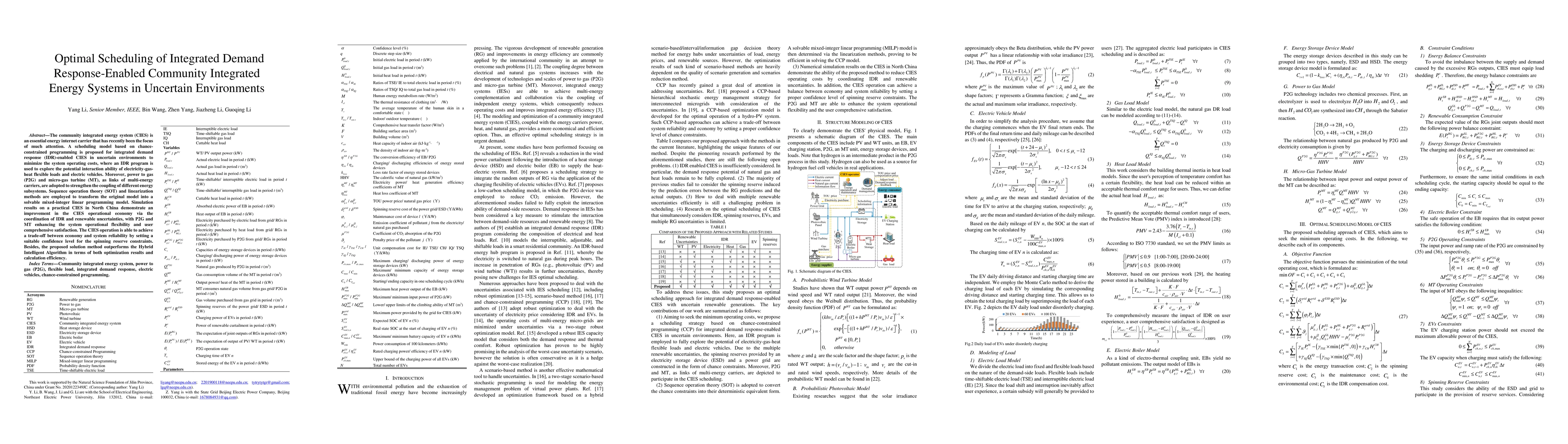 Thumbnail for Optimal Scheduling of Integrated Demand Response-Enabled Community
  Integrated Energy Systems in Uncertain Environments