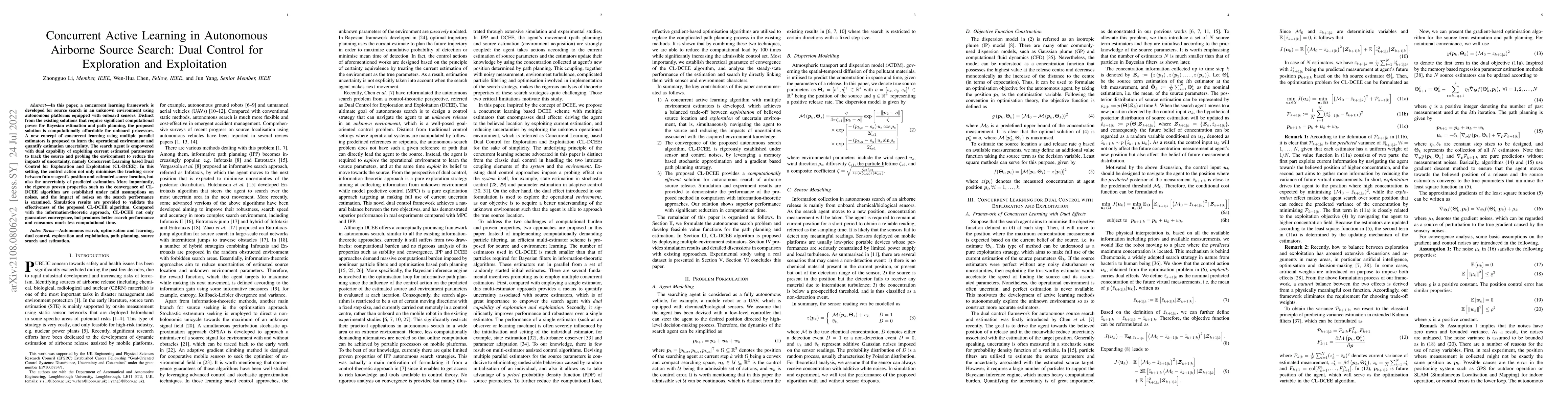 Thumbnail for Concurrent Active Learning in Autonomous Airborne Source Search: Dual
  Control for Exploration and Exploitation