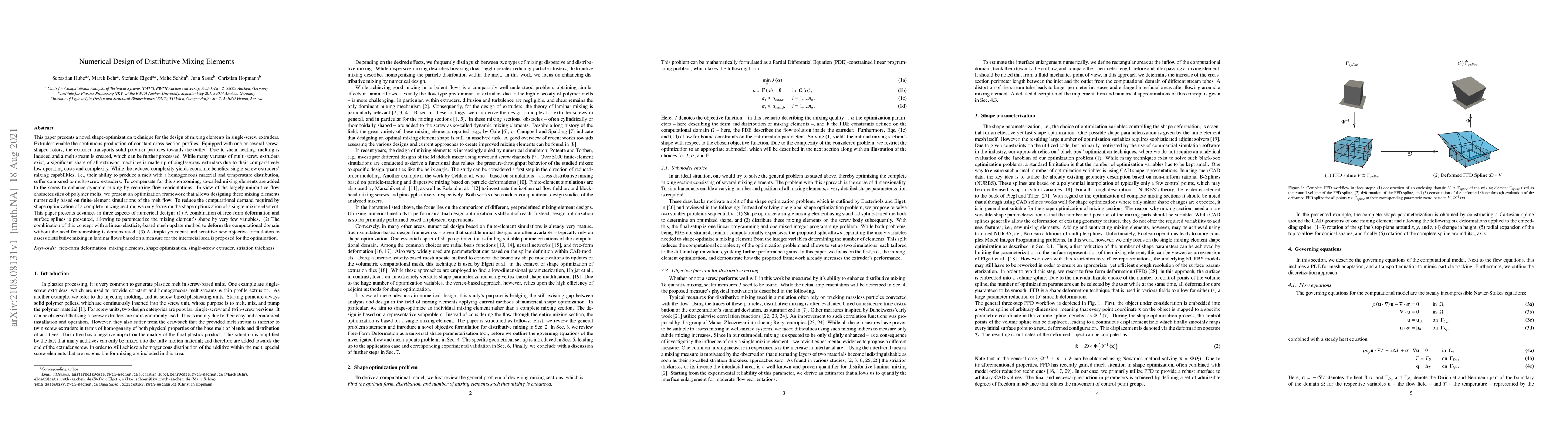 Thumbnail for Numerical Design of Distributive Mixing Elements