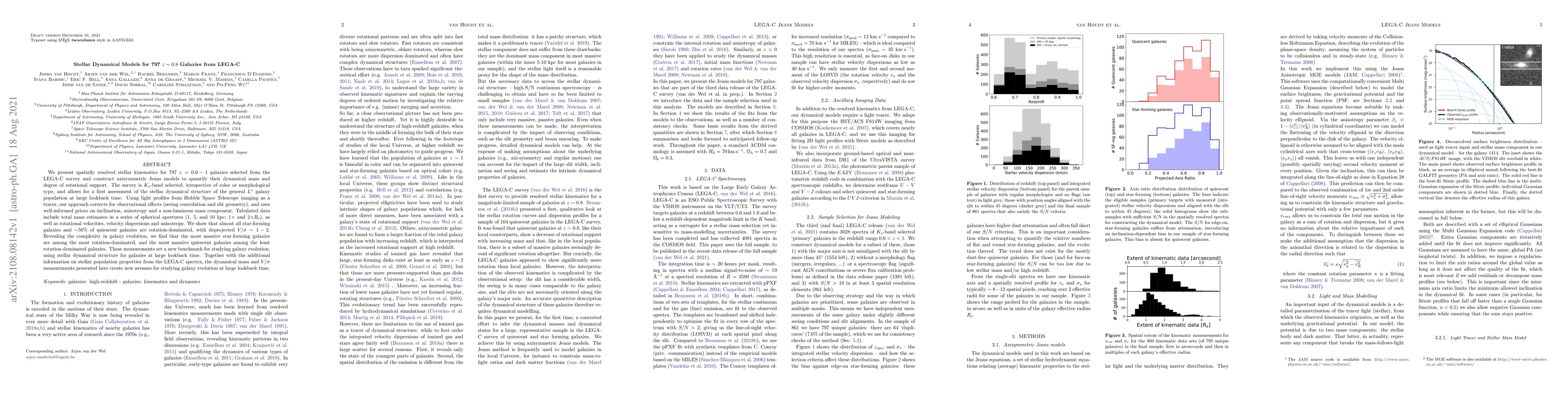 Thumbnail for Stellar Dynamical Models for 797 $z\sim 0.8$ Galaxies from LEGA-C