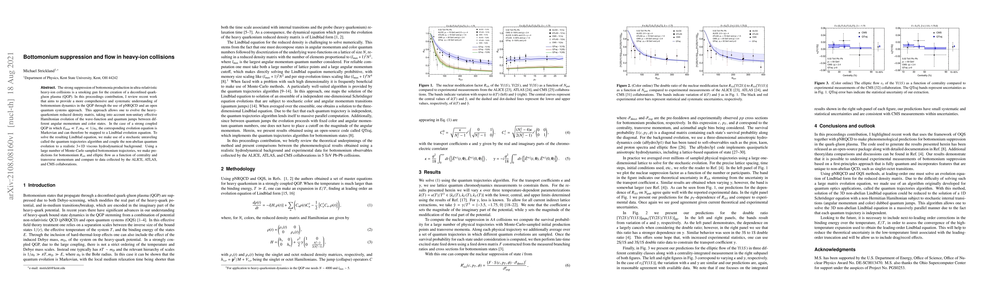 Thumbnail for Bottomonium suppression and flow in heavy-ion collisions