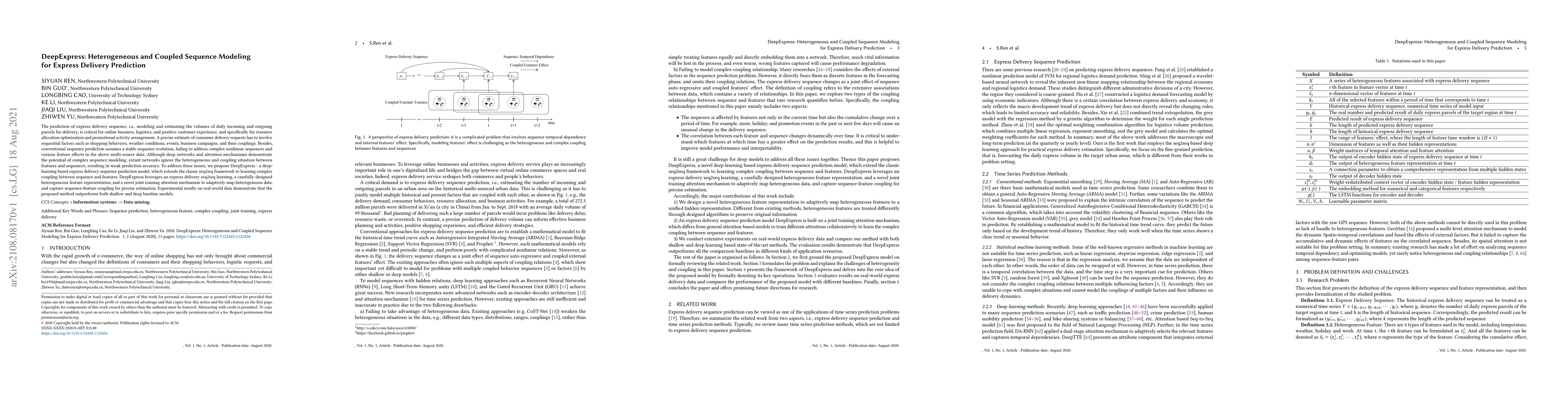 Thumbnail for DeepExpress: Heterogeneous and Coupled Sequence Modeling for Express
  Delivery Prediction