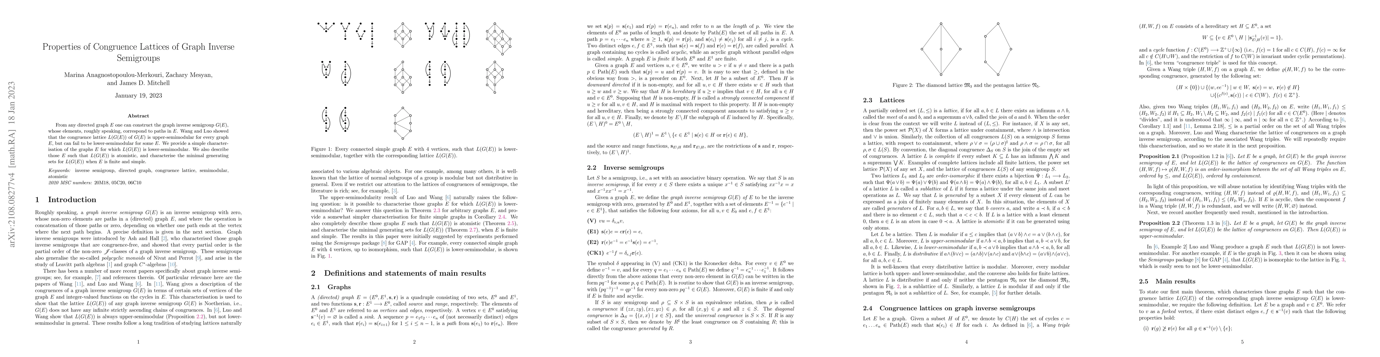 Thumbnail for Properties of Congruence Lattices of Graph Inverse Semigroups