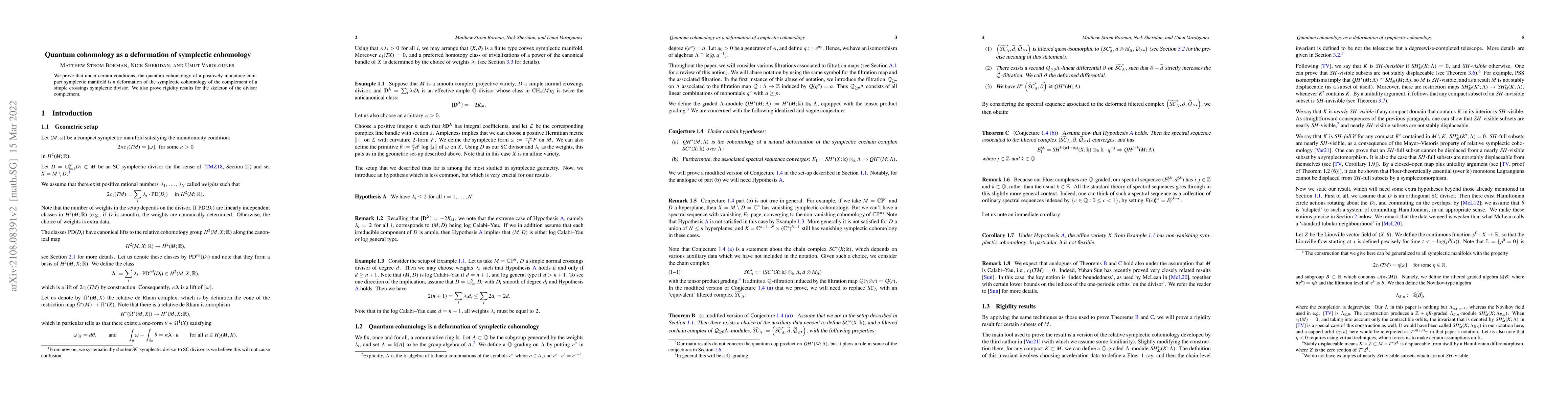 Thumbnail for Quantum cohomology as a deformation of symplectic cohomology