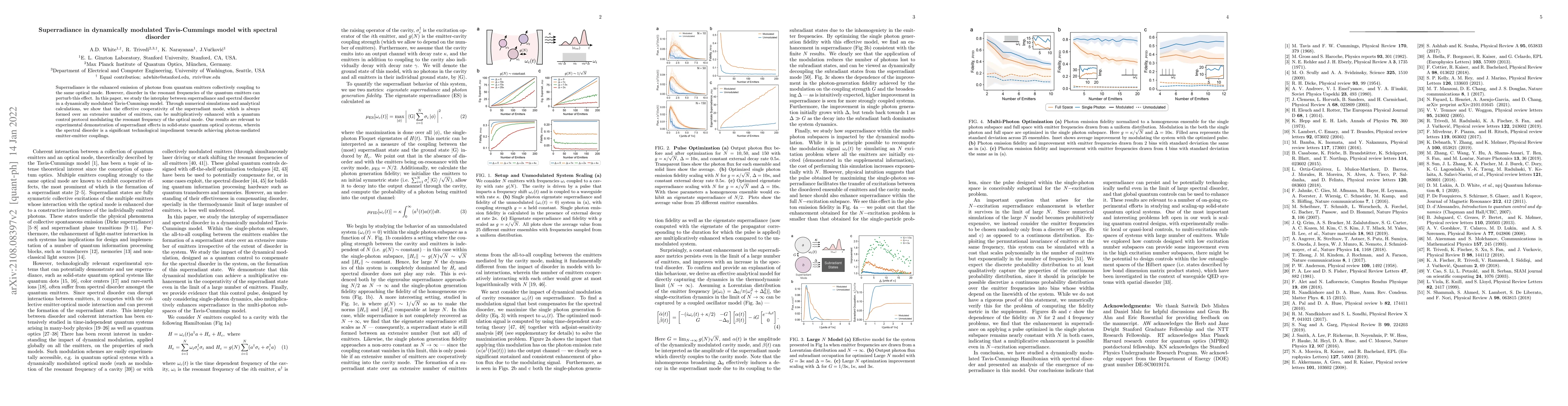 Thumbnail for Superradiance in dynamically modulated Tavis-Cumming model with spectral
  disorder