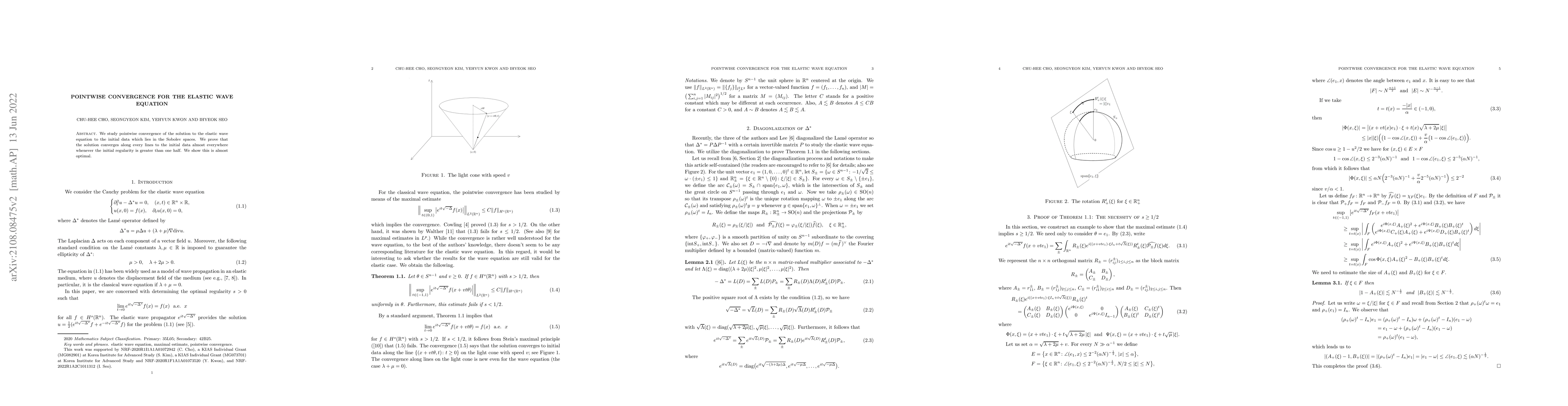Thumbnail for Pointwise convergence for the elastic wave equation