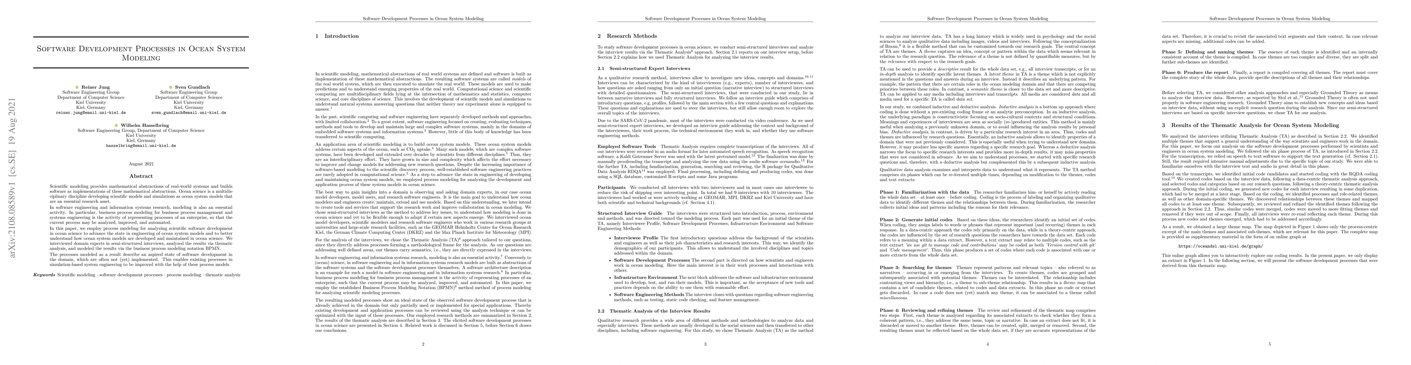 Thumbnail for Software Development Processes in Ocean System Modeling