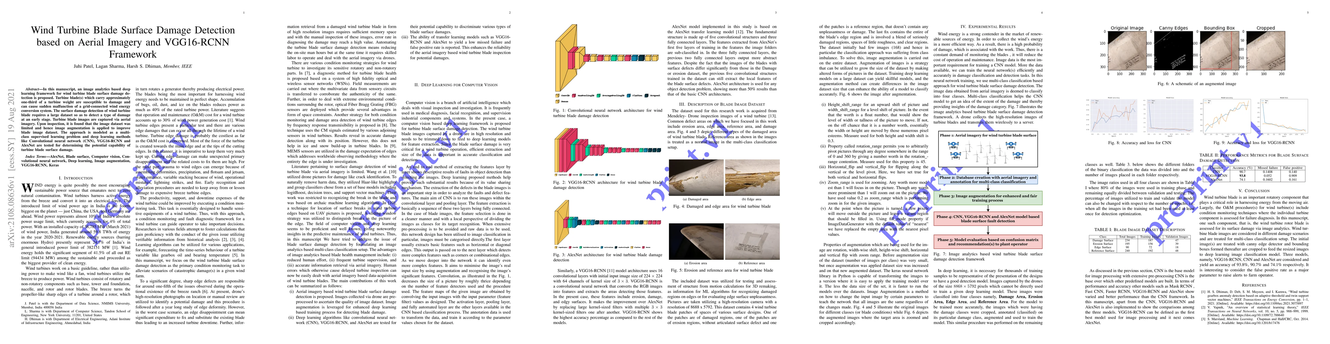 Thumbnail for Wind Turbine Blade Surface Damage Detection based on Aerial Imagery and
  VGG16-RCNN Framework