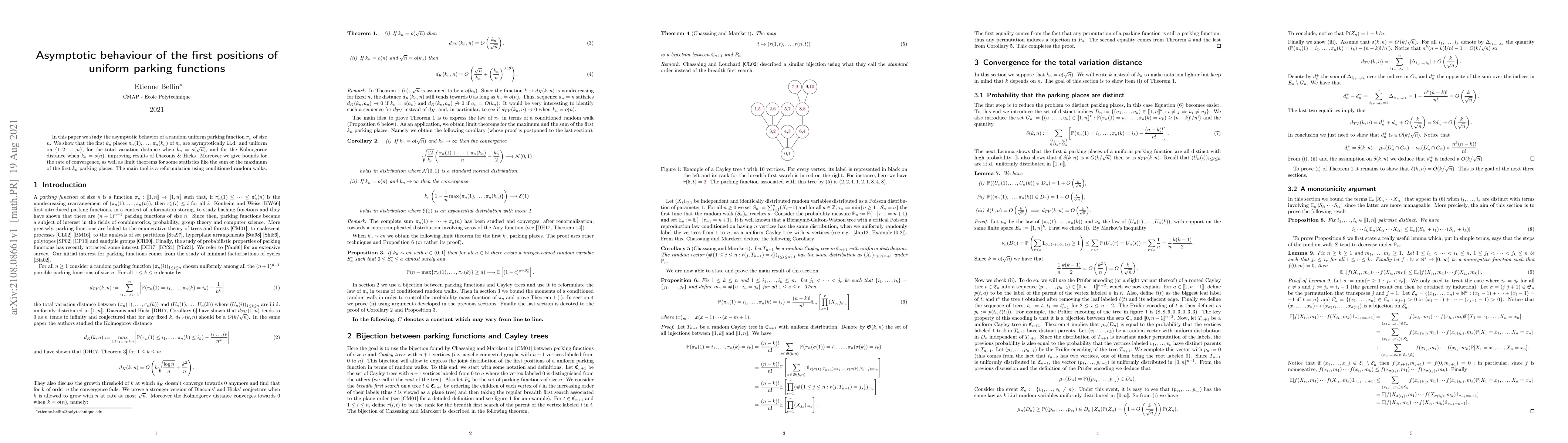 Thumbnail for Asymptotic behaviour of the first positions of uniform parking functions