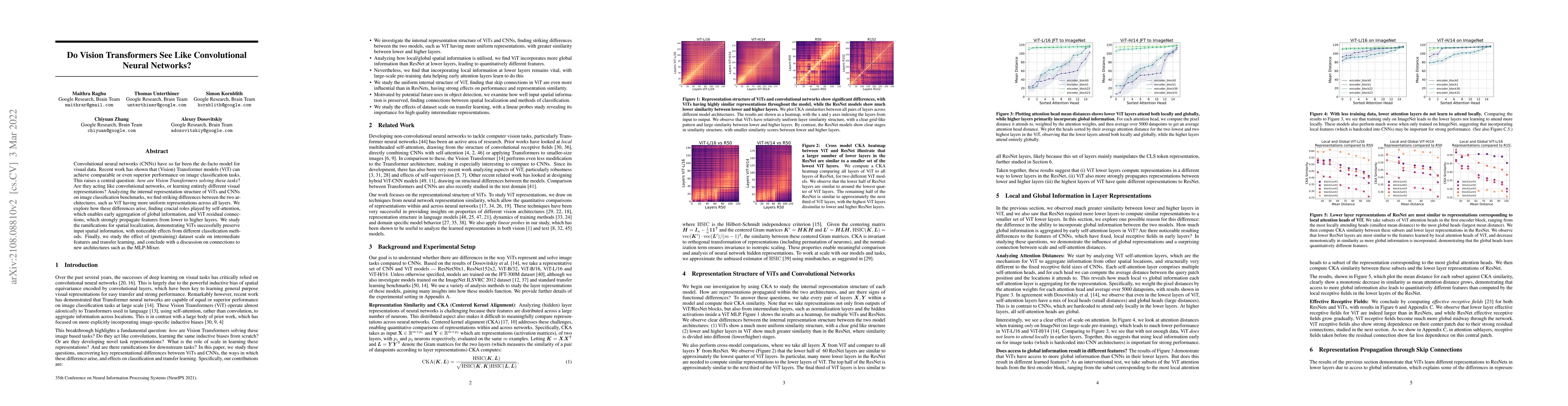 Thumbnail for Do Vision Transformers See Like Convolutional Neural Networks?
