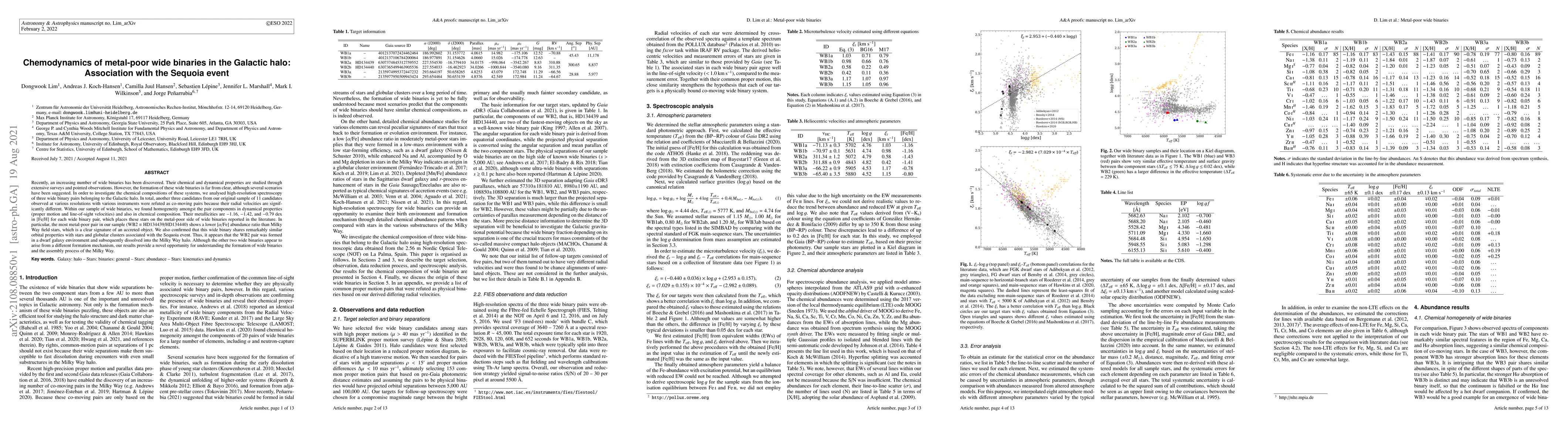 Thumbnail for Chemodynamics of metal-poor wide binaries in the Galactic halo:
  Association with the Sequoia event