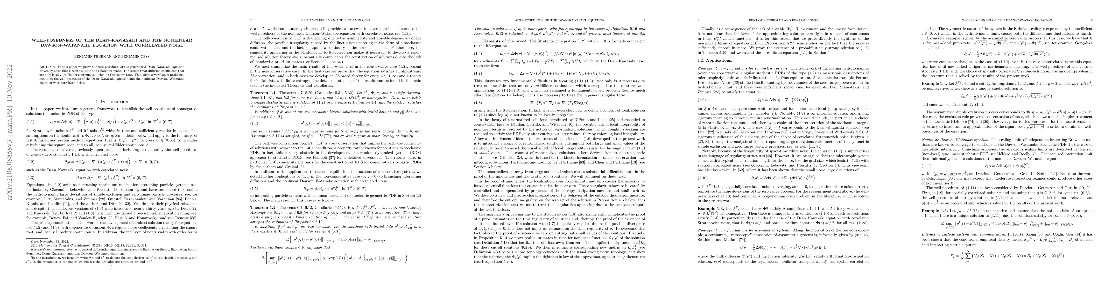 Thumbnail for Well-posedness of the Dean--Kawasaki and the nonlinear Dawson--Watanabe
  equation with correlated noise