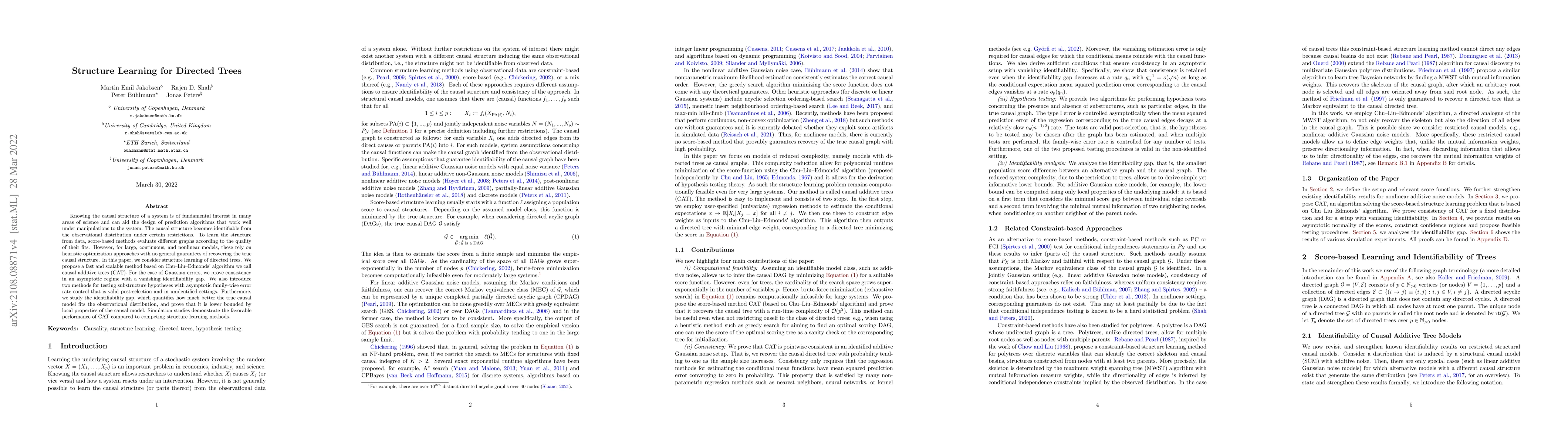 Thumbnail for Structure Learning for Directed Trees