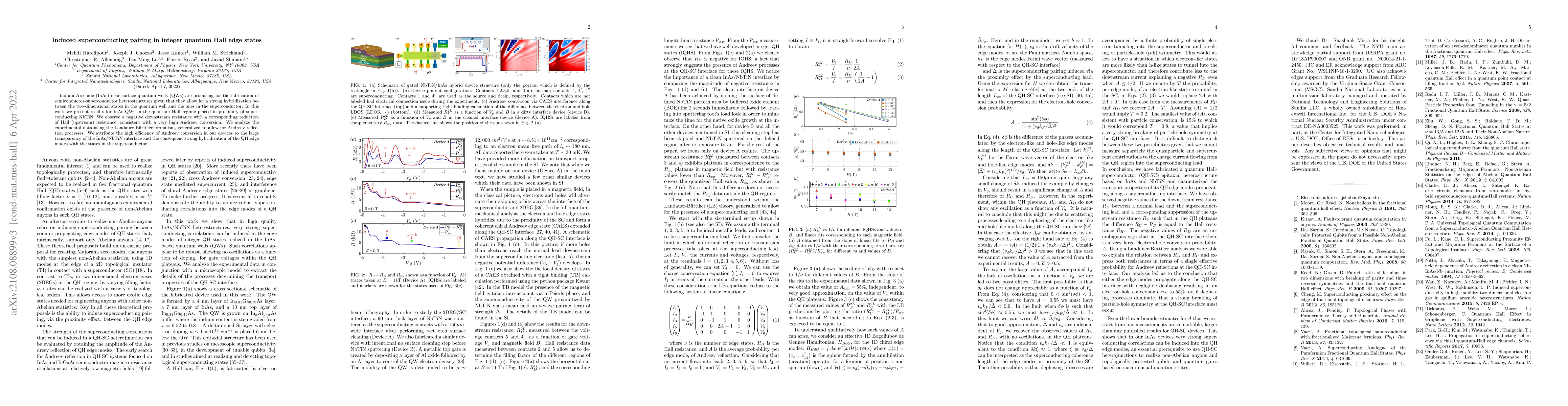 Thumbnail for Induced superconducting pairing in integer quantum Hall edge states