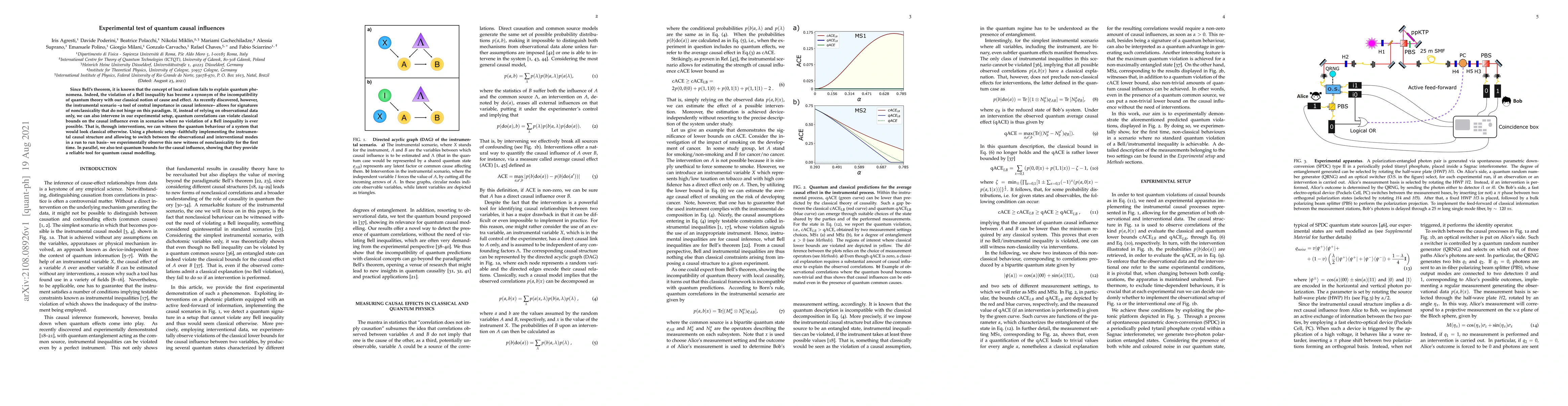 Thumbnail for Experimental test of quantum causal influences
