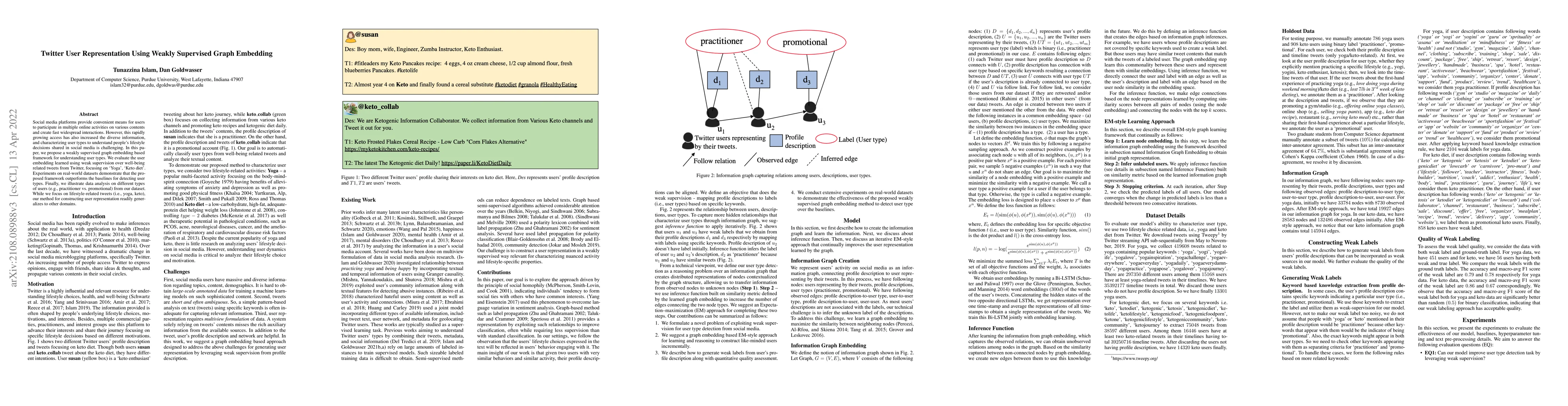 Thumbnail for Twitter User Representation Using Weakly Supervised Graph Embedding
