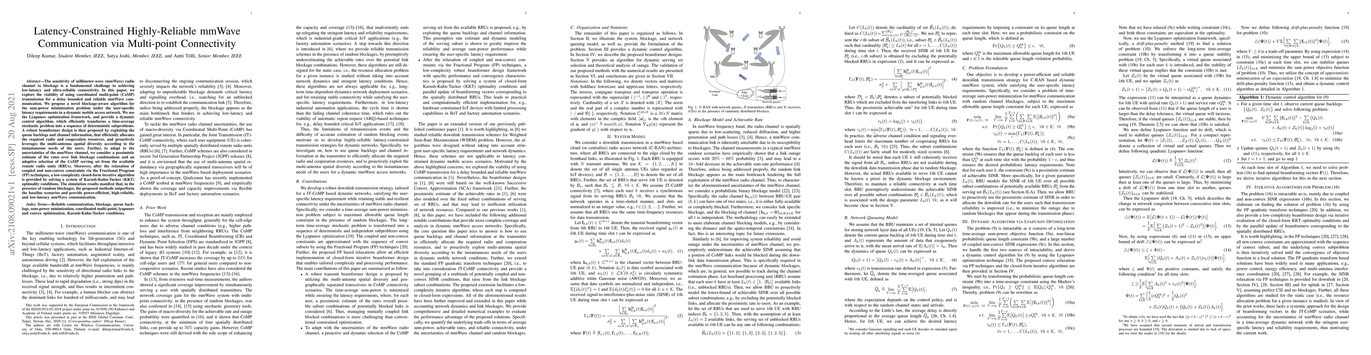 Thumbnail for Latency-Constrained Highly-Reliable mmWave Communication via Multi-point
  Connectivity
