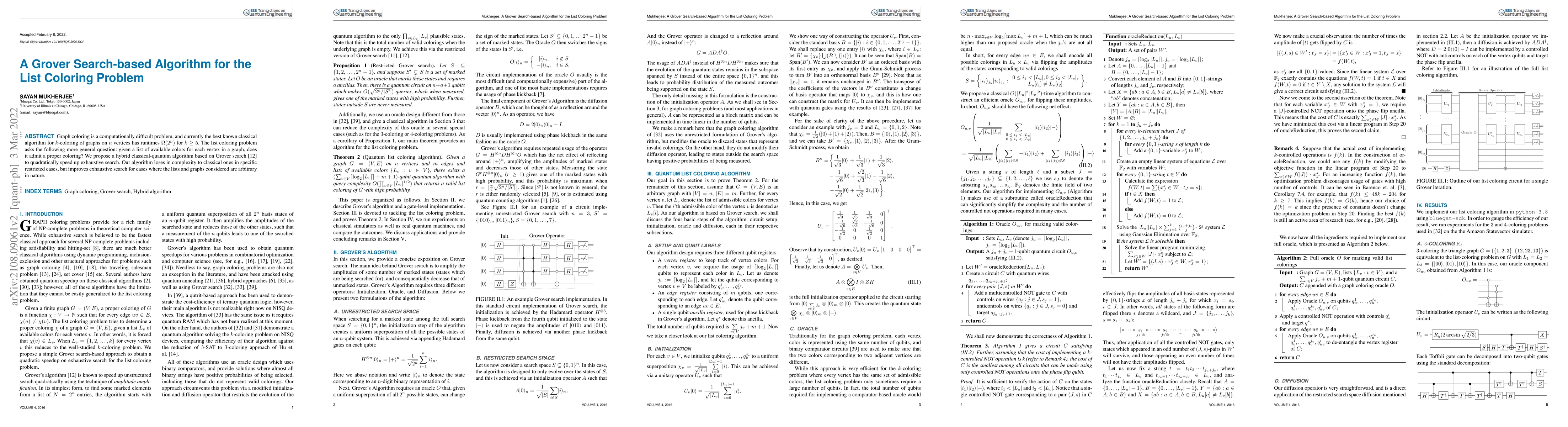 Thumbnail for A Grover search-based algorithm for the list coloring problem