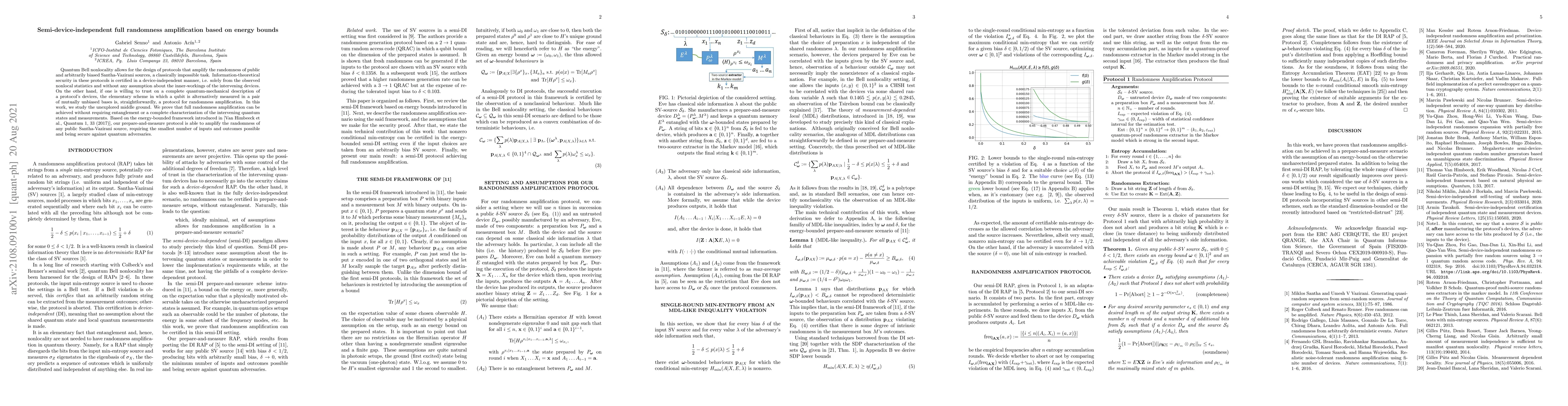Thumbnail for Semi-device-independent full randomness amplification based on energy
  bounds