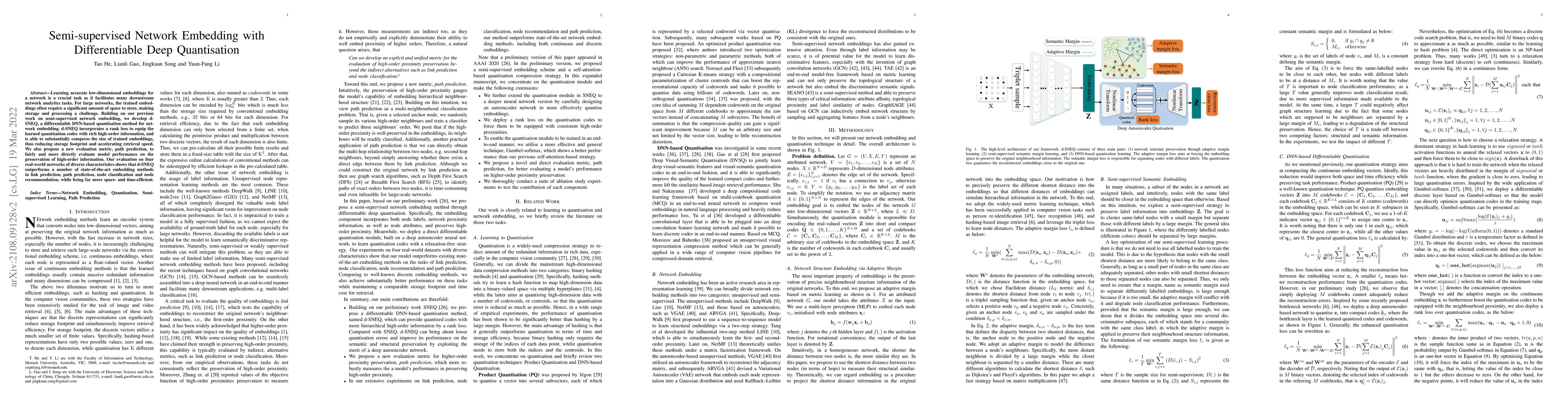 Thumbnail for Semi-supervised Network Embedding with Differentiable Deep Quantisation