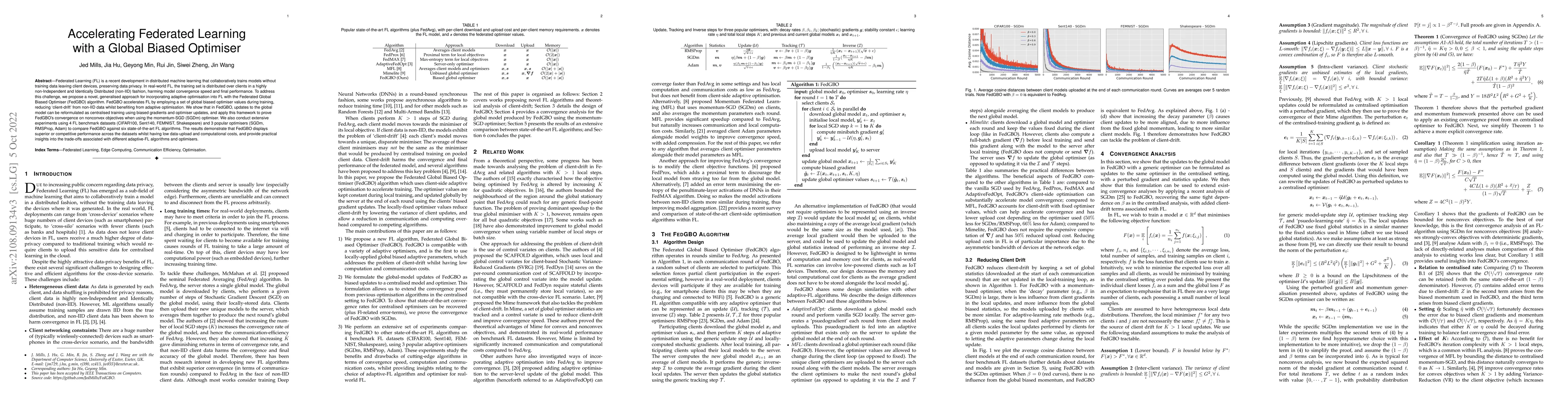 Thumbnail for Accelerating Federated Learning with a Global Biased Optimiser