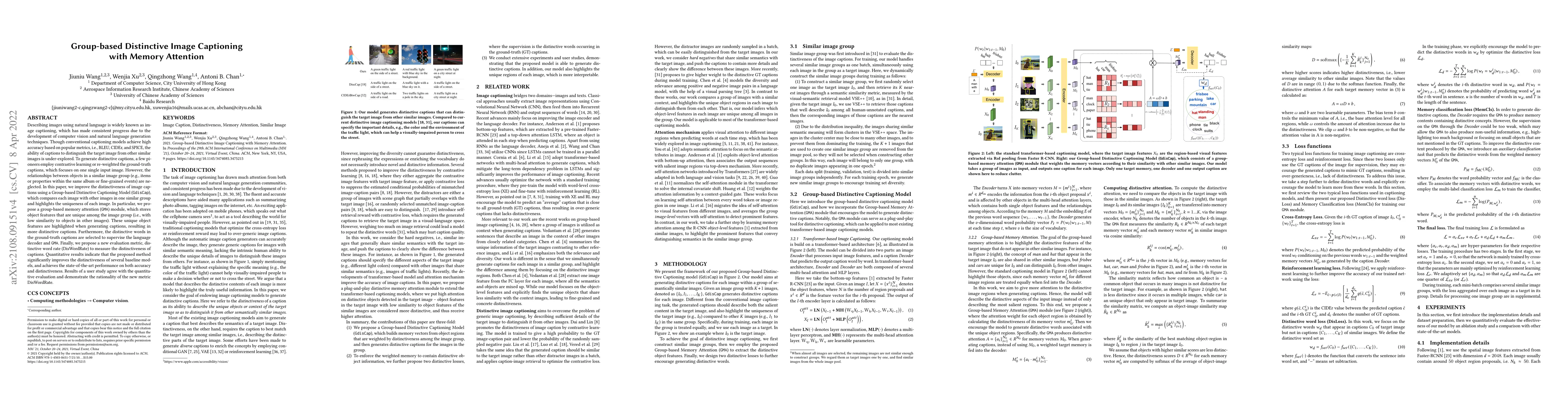 Thumbnail for Group-based Distinctive Image Captioning with Memory Attention