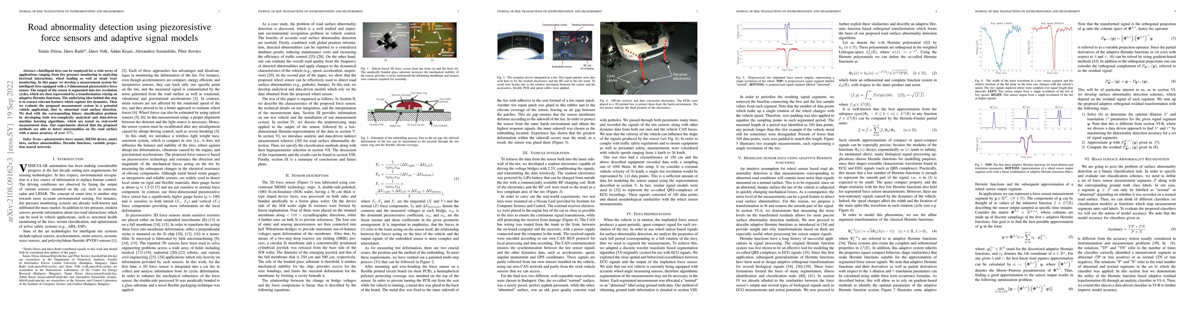Thumbnail for Abnormal Road Surface Detection Using Wheel Sensor Data