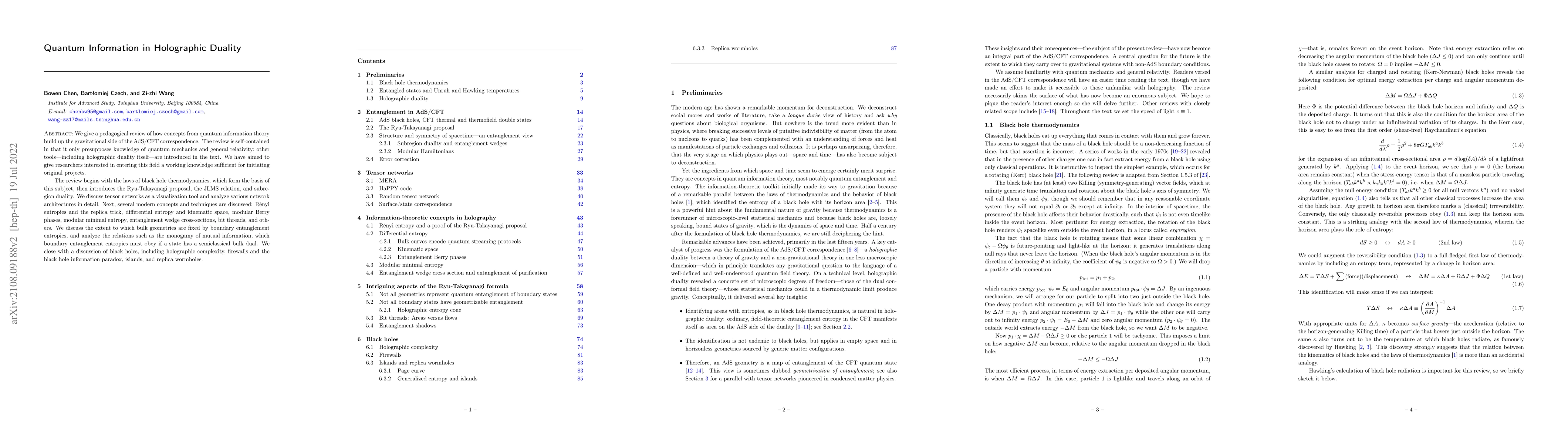Thumbnail for Quantum Information in Holographic Duality