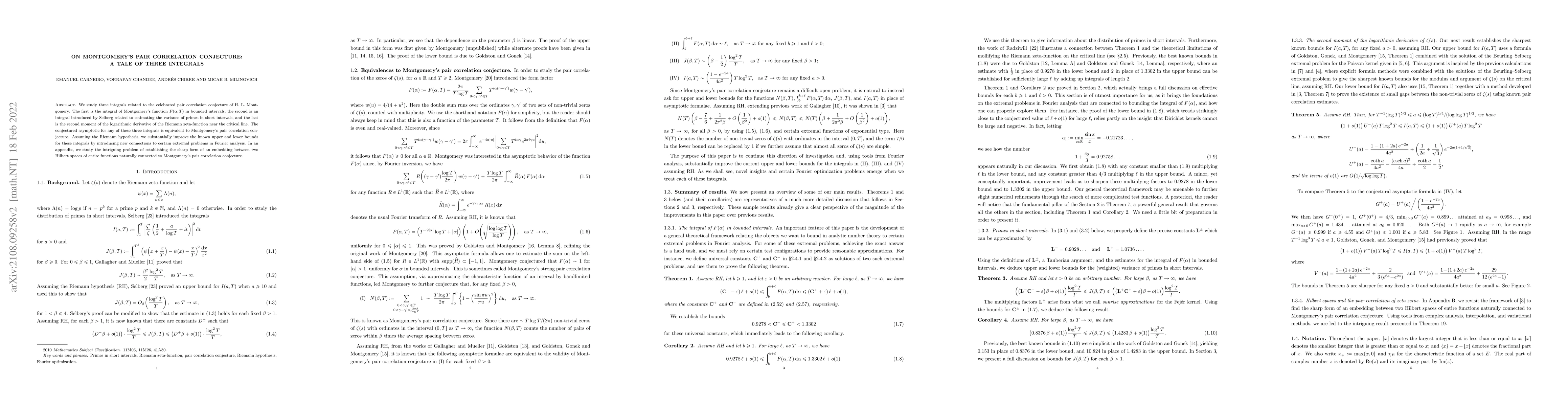 Thumbnail for On Montgomery's pair correlation conjecture: a tale of three integrals