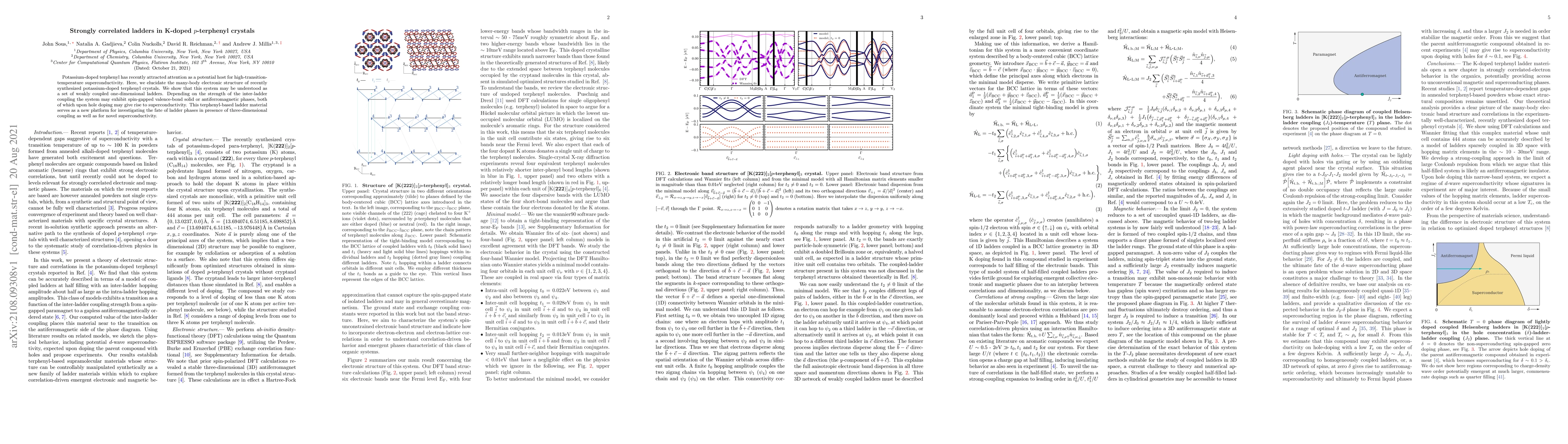 Thumbnail for Strongly correlated ladders in K-doped $p$-terphenyl crystals