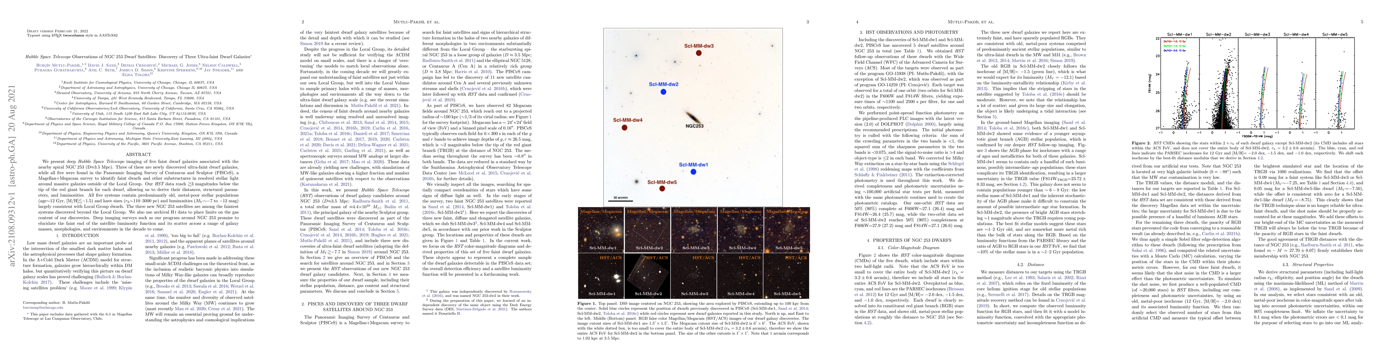Thumbnail for Hubble Space Telescope Observations of NGC 253 Dwarf Satellites:
  Discovery of Three Ultra-faint Dwarf Galaxies