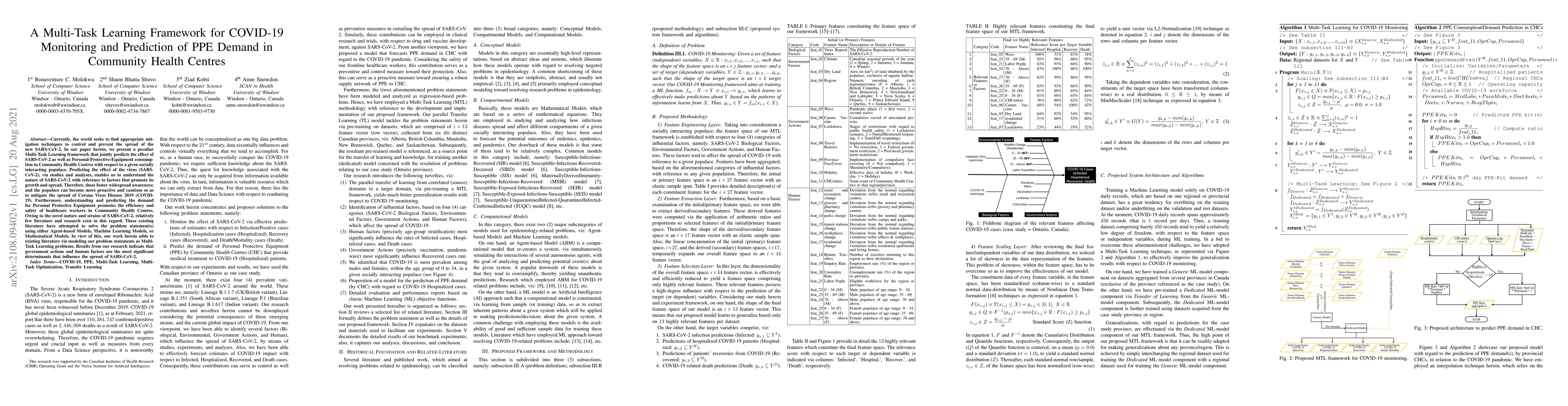 Thumbnail for A Multi-Task Learning Framework for COVID-19 Monitoring and Prediction
  of PPE Demand in Community Health Centres