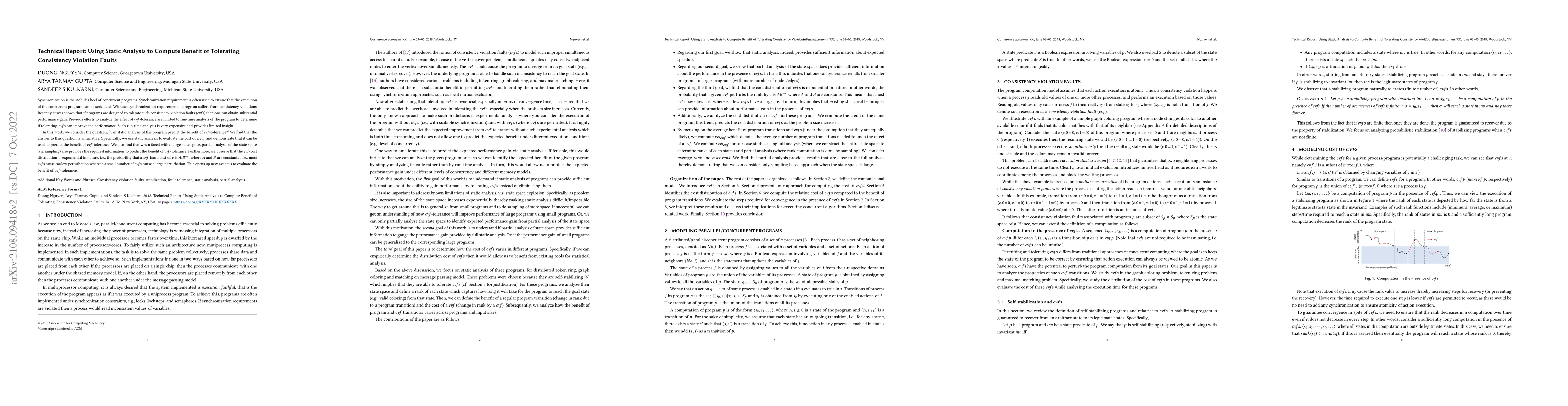 Thumbnail for Technical Report: Using Static Analysis to Compute Benefit of Tolerating
  Consistency