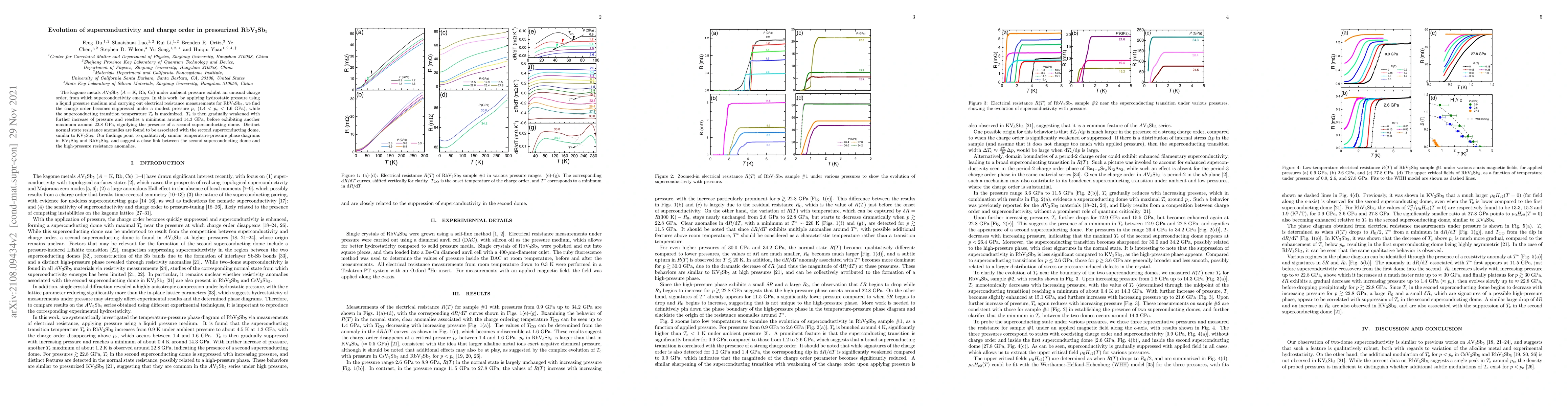 Thumbnail for Evolution of superconductivity and charge order in pressurized
  RbV$_3$Sb$_5$