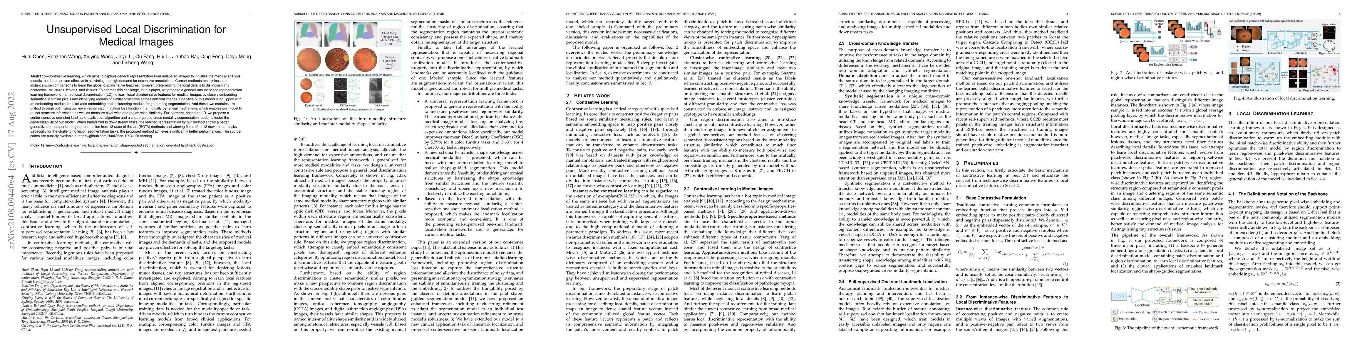 Thumbnail for Unsupervised Local Discrimination for Medical Images