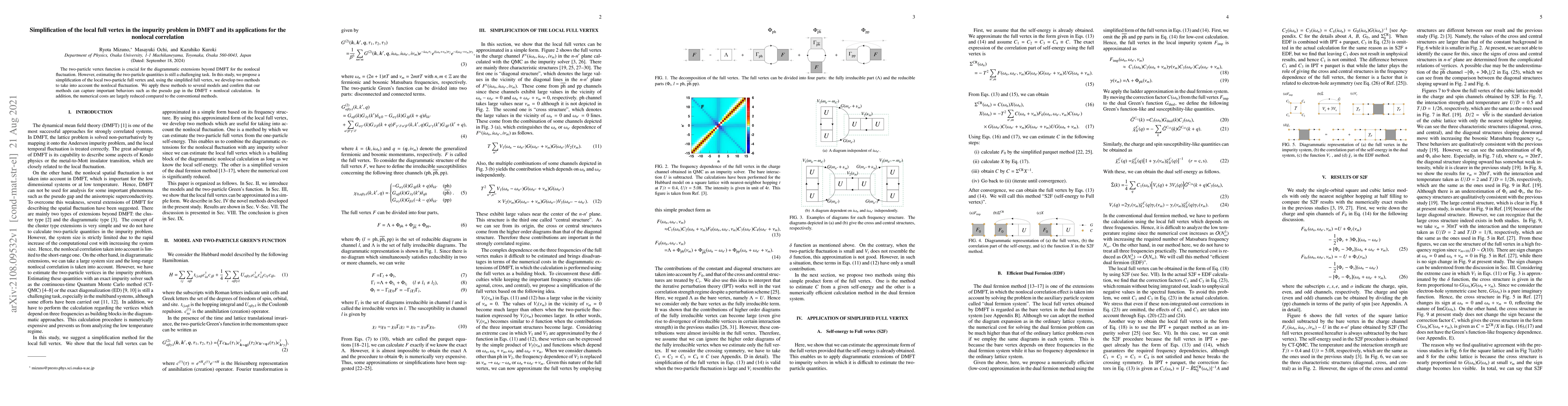Thumbnail for Simplification of the local full vertex in the impurity problem in DMFT
  and its applications for the nonlocal correlation