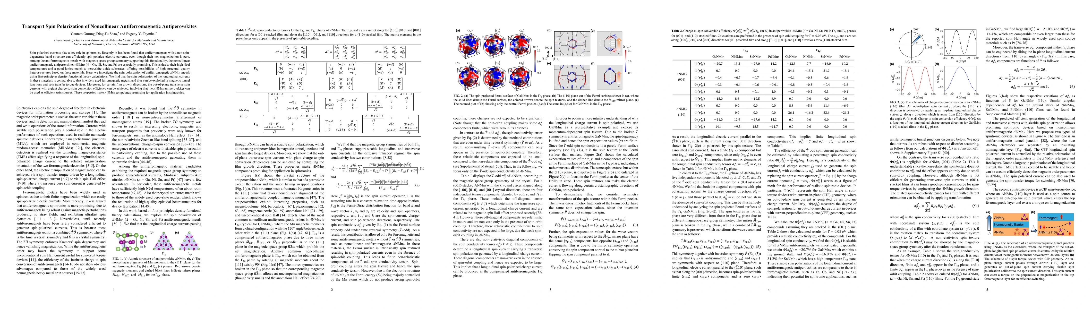 Thumbnail for Transport Spin Polarization of Noncollinear Antiferromagnetic
  Antiperovskites