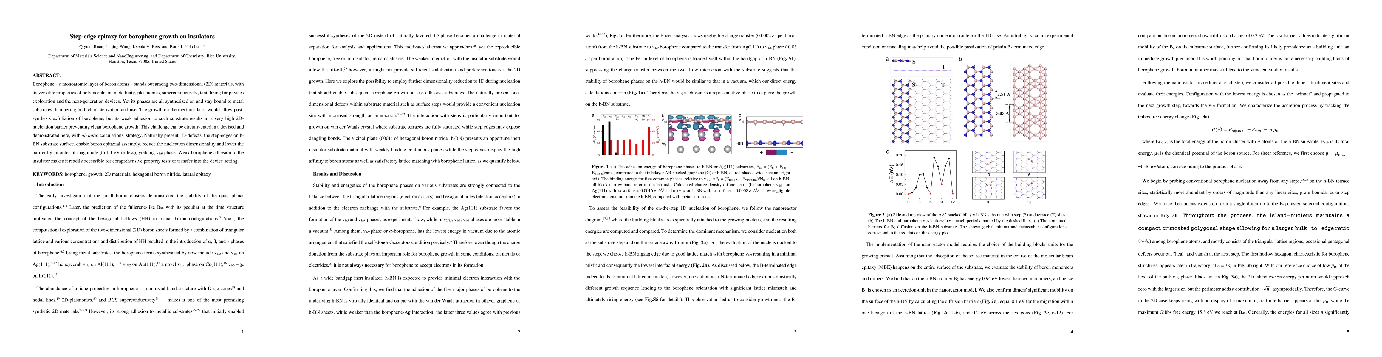 Thumbnail for Step-edge epitaxy for borophene growth on insulators