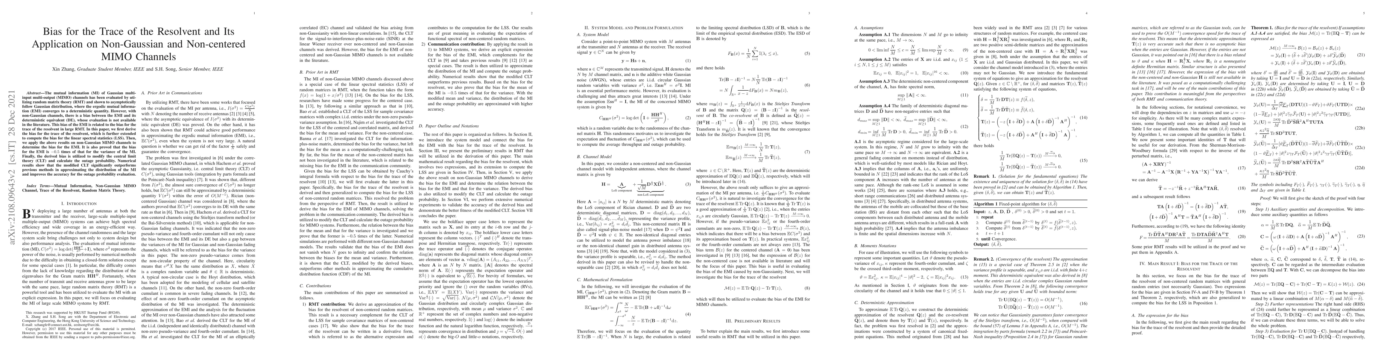 Thumbnail for Bias for the Trace of the Resolvent and Its Application on Non-Gaussian
  and Non-centered MIMO Channels