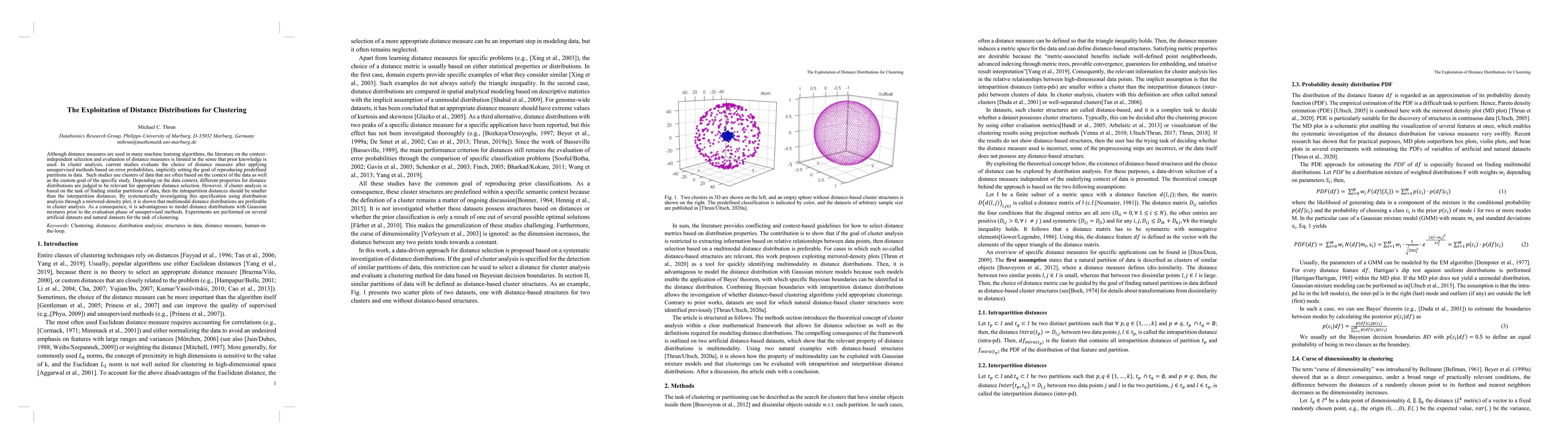 Thumbnail for The Exploitation of Distance Distributions for Clustering